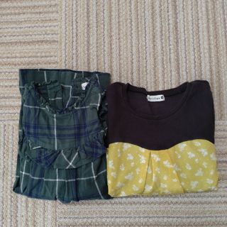 ブランシェス(Branshes)の【再値下げ】ブランシェス 長袖 ワンピース カットソー 110 女の子(ワンピース)