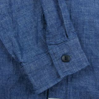 TENDERLOIN テンダーロイン T-CHAMBRAY SHT S/S シャンブレー 半袖 シャツ コットン 日本製 インディゴブルー系 S