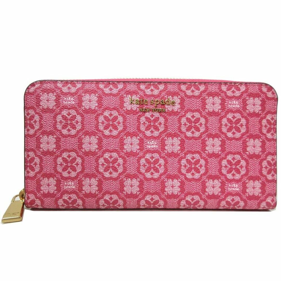 【新品】ケイトスペード 財布 長財布 kate spade PVC スペードフラワー モノグラム ジップ アラウンド コンチネンタル ウォレット  ラウンドファスナー K8937 アウトレット | フリマアプリ ラクマ