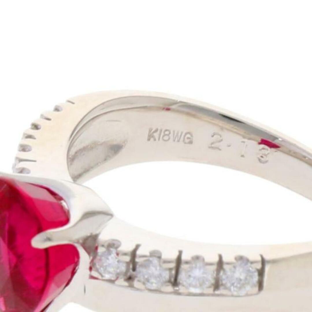 <br>【鑑定会】K18WGレッドトルマリンダイヤリング2.13/D0.20ct#12/#12/リング/Aランク/59【中古】 レディースのアクセサリー(リング(指輪))の商品写真