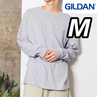 ギルタン(GILDAN)の新品未使用 ギルダン 6oz ウルトラコットン 無地 ロンT グレー M(Tシャツ/カットソー(七分/長袖))