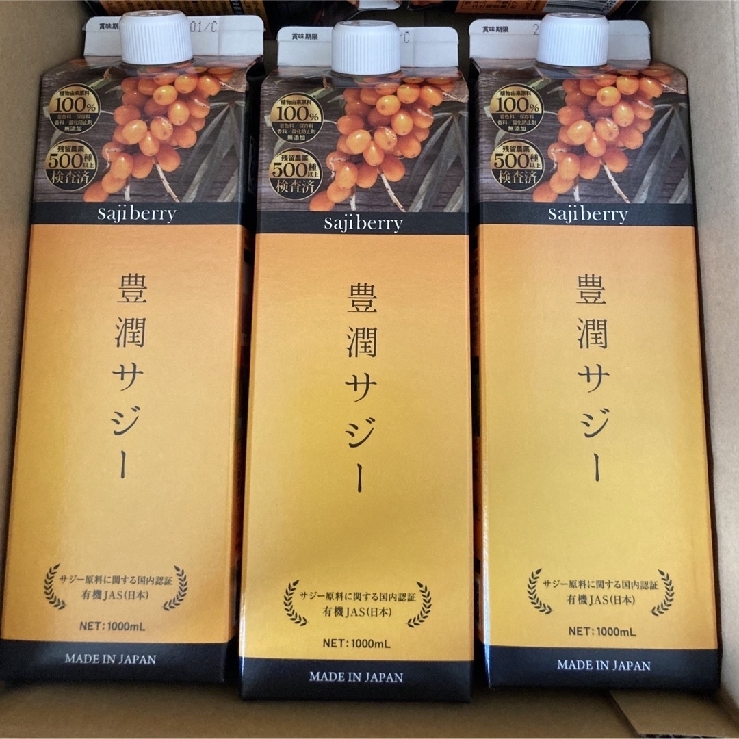 フィネス 豊潤サジー1000ml✕3＋300ml×2 匿名配送！