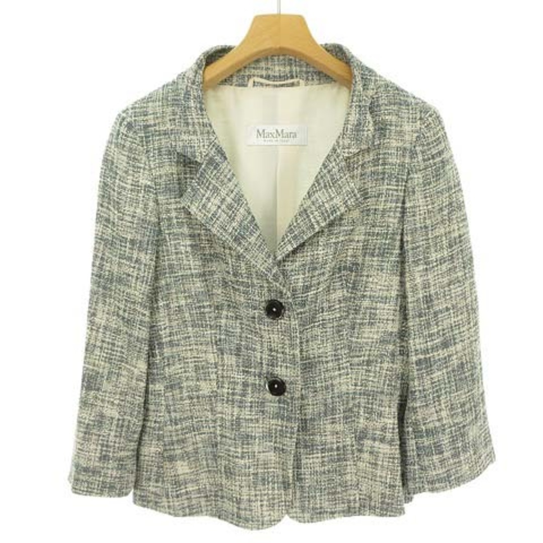 美品】ピアノフォルテ MaxMara 白タグ セットアップ ツイード 38 M-