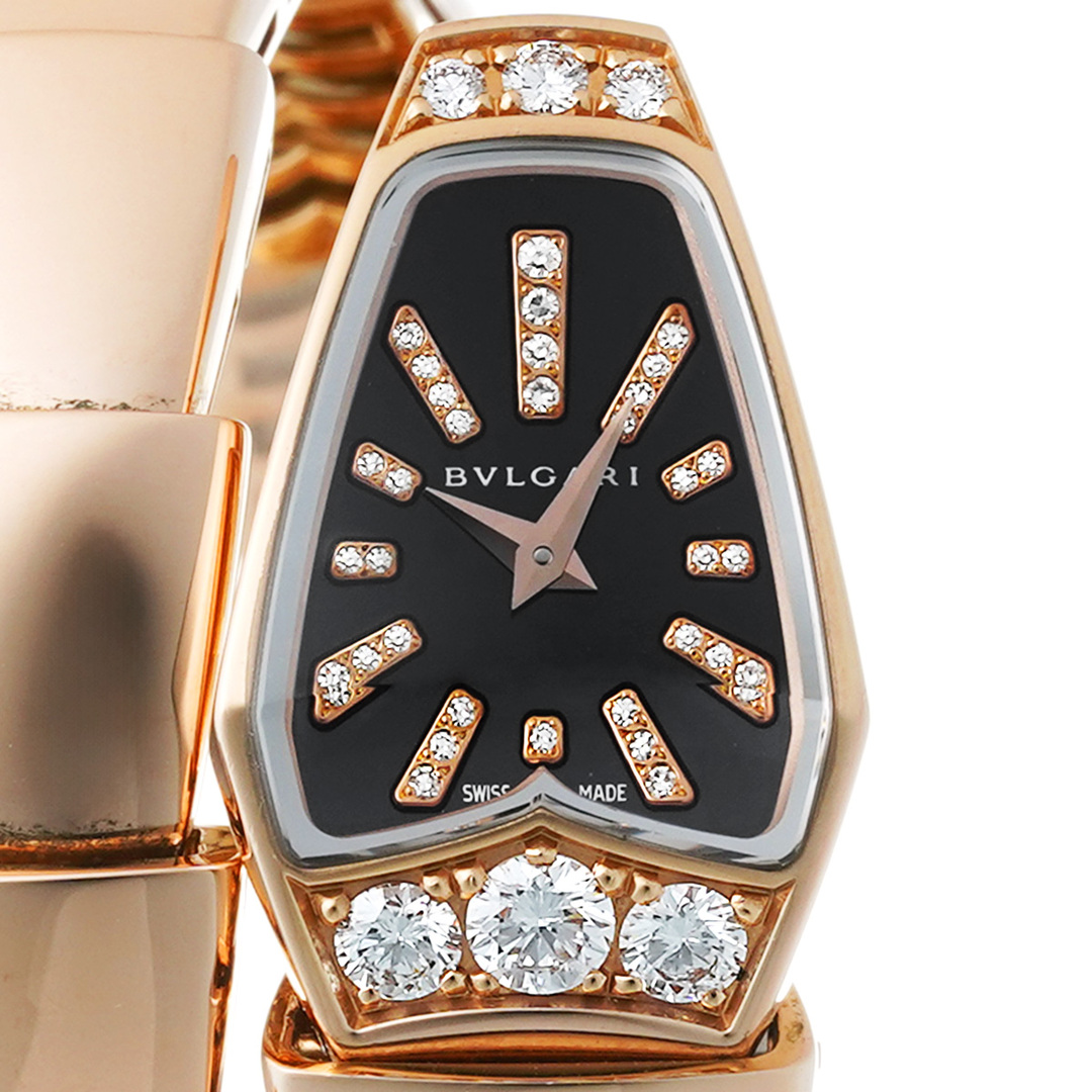 BVLGARI(ブルガリ)の中古 ブルガリ BVLGARI SPP26G ブラック /ダイヤモンド レディース 腕時計 レディースのファッション小物(腕時計)の商品写真