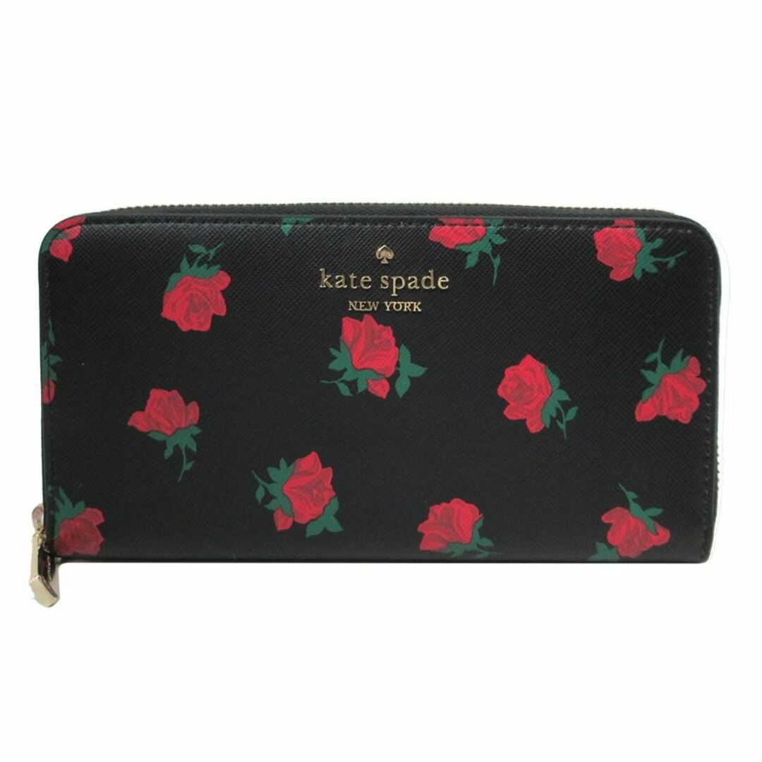 kate spade new york(ケイトスペードニューヨーク)の【新品】ケイトスペード 財布 長財布 kate spade マディソン ローズ トス プリント ラージ コンチネンタル ウォレット ラウンドファスナー KE639 001(ブラック×マルチカラー) アウトレット レディース レディースのファッション小物(財布)の商品写真