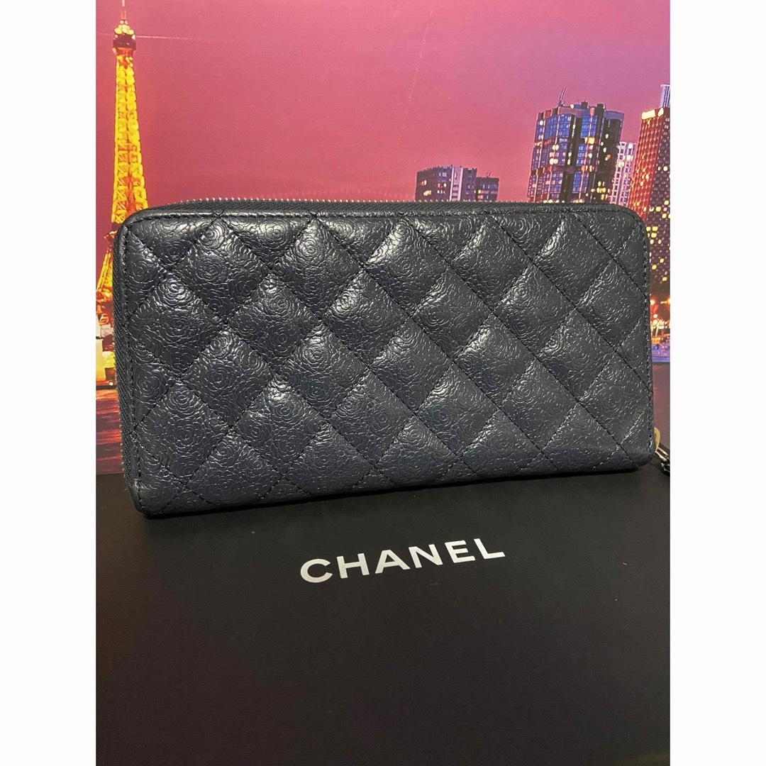 CHANEL シャネル【正規品】美品 長財布 マイクロカメリア マトラッセ-