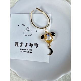 ハンドメイド　まゆげワンコのイヤーカフ(イヤリング)