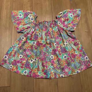 専用　ボンポワン   クチュール　リバティ ブラウス 4 ピーコック 110キッズ服女の子用(90cm~)