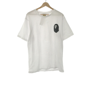 アベイシングエイプ(A BATHING APE)のBAPE BY A BATHING APE  ベイプバイアベイシングエイプ サルプリントクルーネックTシャツ ホワイト XL(Tシャツ/カットソー(半袖/袖なし))