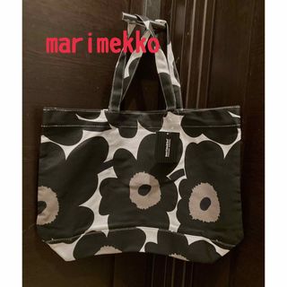 マリメッコ(marimekko)のくーま様専用　マリメッコ　トートブラック　エプロンベージュ　セット(トートバッグ)