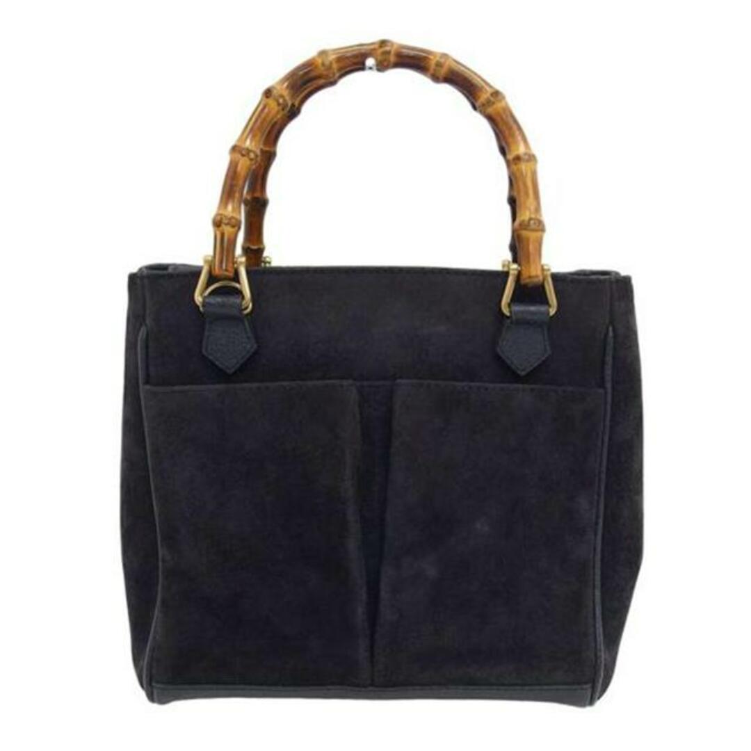 GUCCIグッチ/バンブー/スエードレザーハンドバッグ/ネイビー GUCCIグッチ/バンブー/スエードレザーハンドバッグ/ネイビー