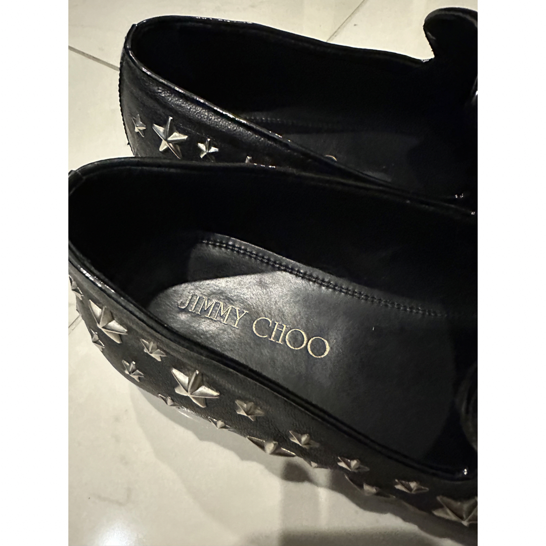 JIMMY CHOO ジミーチュウ　スタースタッズ　レザーシューズ　ローファー