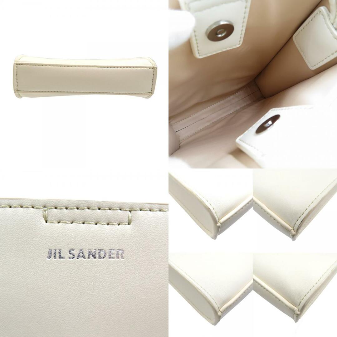 Jil Sander(ジルサンダー)の未使用 ジルサンダー タングル レザー シルバー金具 クリーム ショルダバッグ 0133【中古】JIL SANDER レディースのバッグ(ショルダーバッグ)の商品写真