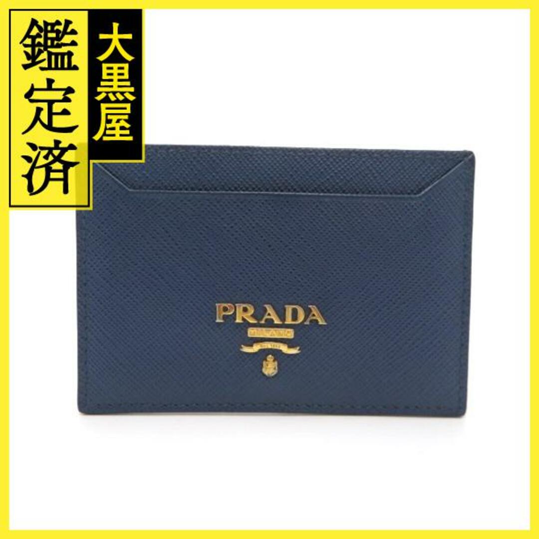 PRADA - プラダ 名刺入れ カードケース サフィアーノ ネイビー