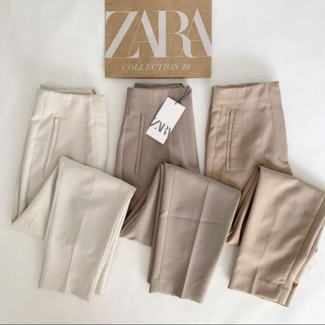 ZARA ハイウエストパンツS ベージュ