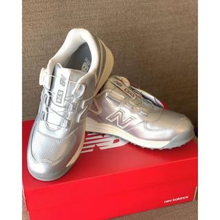 ニューバランス(New Balance)のニューバランス574 レディースゴルフシューズ 23.5スパイクレス　シルバー　(スニーカー)