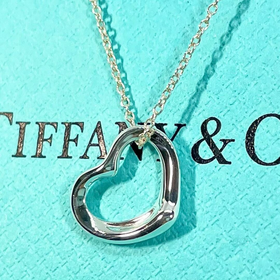 Tiffany & Co. - ティファニー オープンハート ネックレス シルバー