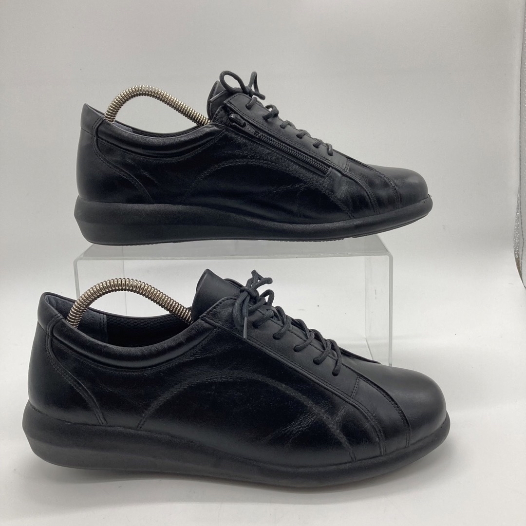 [ほぼ新品]SPORTH Moonstar黒レザーサイドジップ24.5cm メンズの靴/シューズ(ブーツ)の商品写真