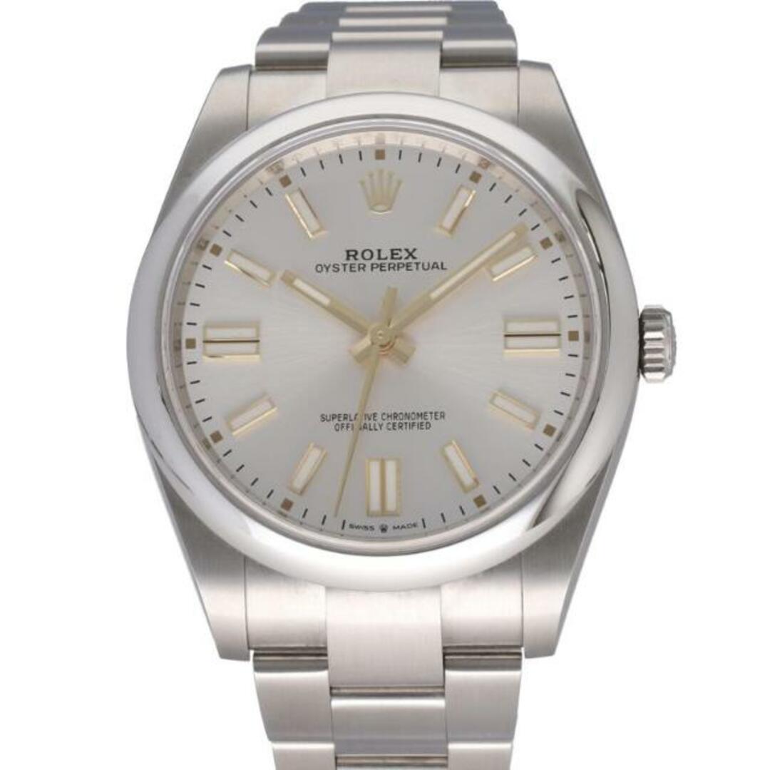 約39ｍｍ腕周り<br>ROLEX ロレックス/腕時計 新ギャラ 保証書2022年 ランダムシリアル ステンレス 自動巻き メンズ/オイスター・パーペチュアル41・シルバー/ランダム番/124300/1Q3*****/ROLEX/Aランク/75