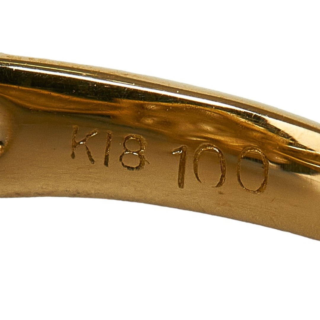 美品 K18YG イエローゴールド Pt900 プラチナ リング 指輪 ダイヤ 0.12ct 【1-0100492】