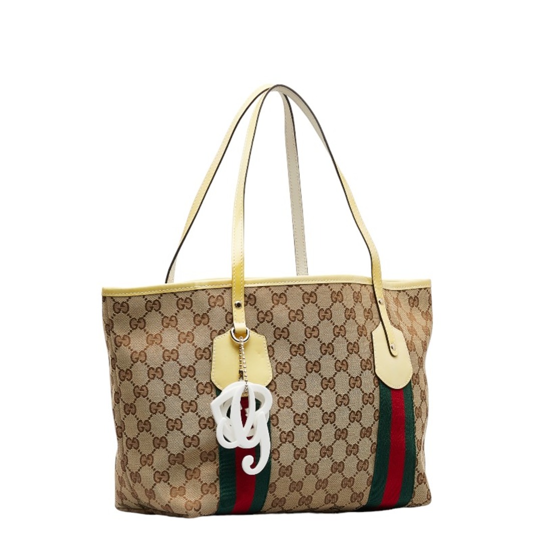 Gucci - グッチ GGキャンバス シェリーライン トートバッグ 211971