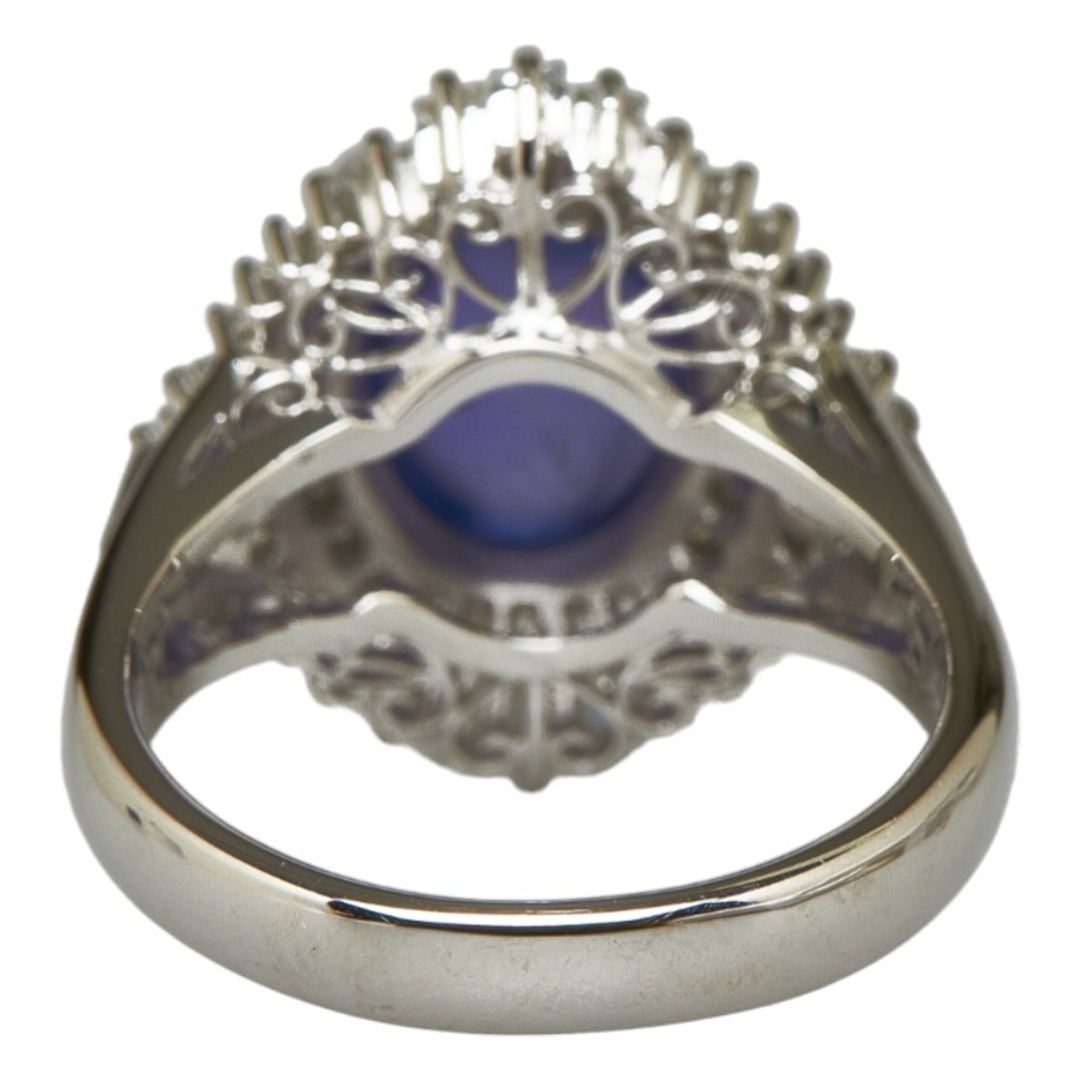 美品 Pt900 プラチナ リング 指輪 バイオレットスターサファイア 4.57