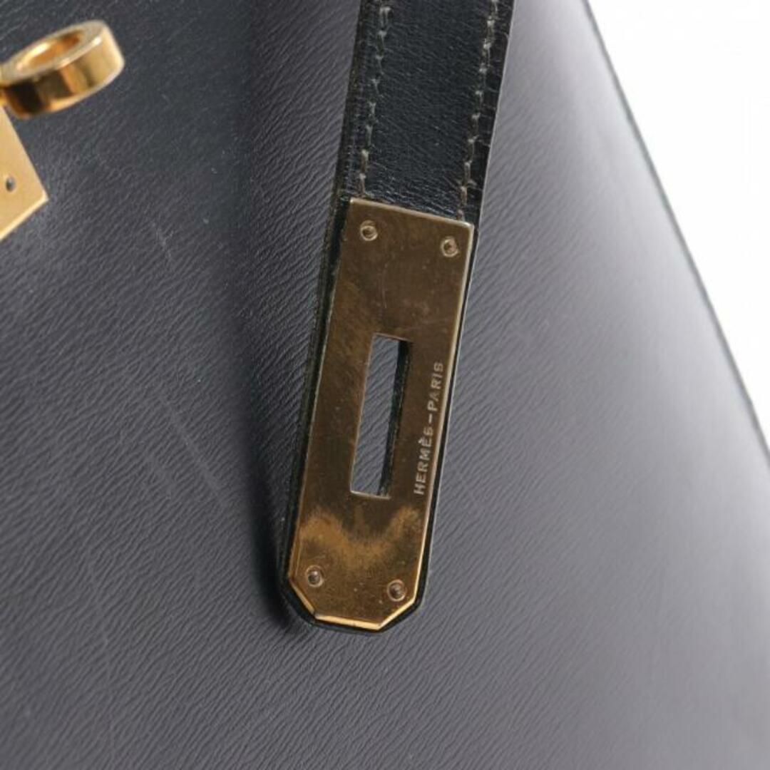 Hermes(エルメス)のケリー28 ハンドバッグ ボックスカーフ ブラック ゴールド金具 外縫い 2WAY ○I刻印 レディースのバッグ(ハンドバッグ)の商品写真