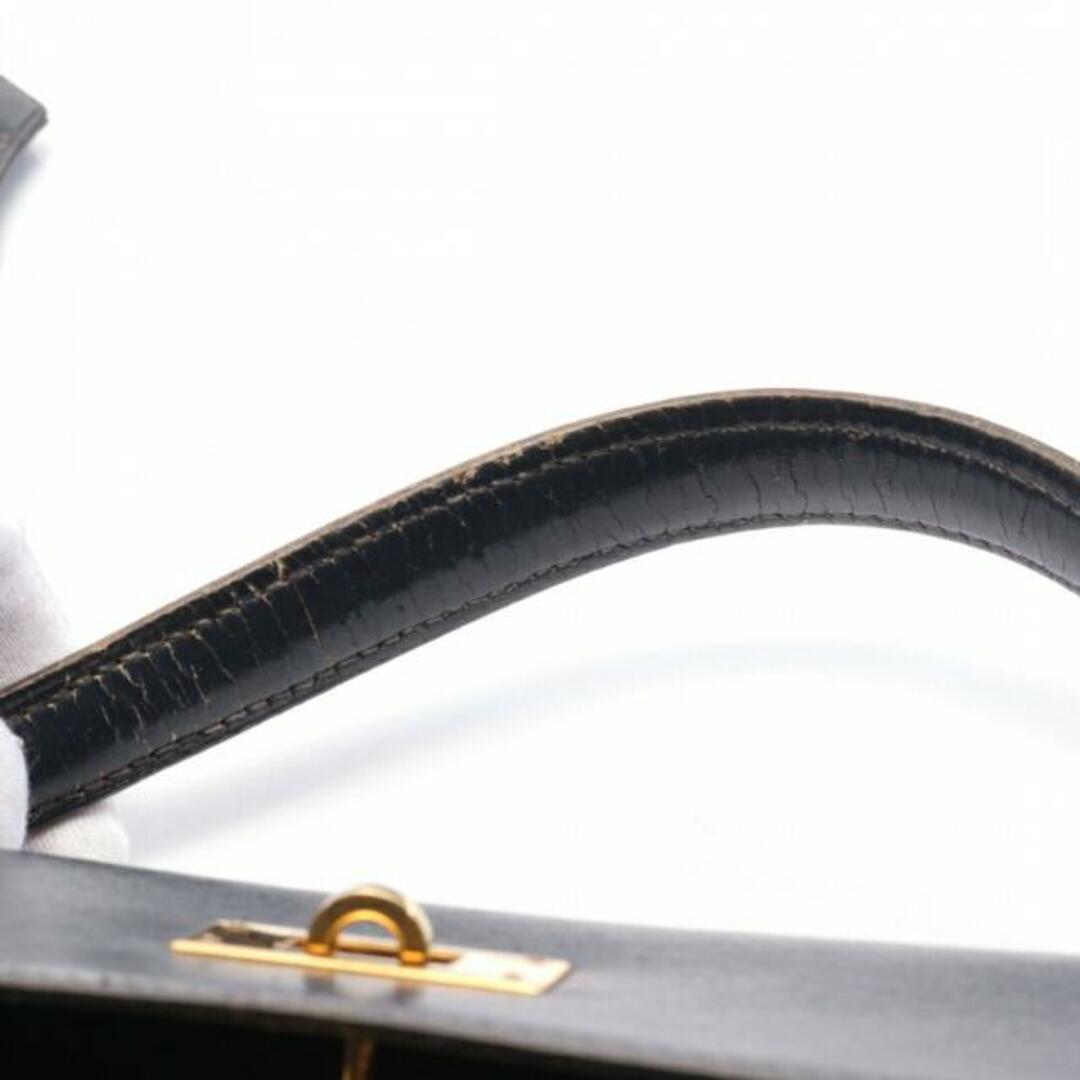 Hermes(エルメス)のケリー32 ブルーインディゴ ハンドバッグ ボックスカーフ ネイビー ゴールド金具 外縫い ○P刻印 レディースのバッグ(ハンドバッグ)の商品写真