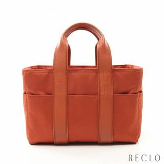 エルメス(Hermes)のアカプルコPM ハンドバッグ トワルシェブロン レザー オレンジレッド(ハンドバッグ)