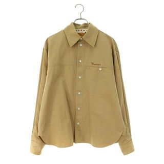 MARNI マルニ 長袖Ｔシャツ アパレル バイカラー ロゴ タグ アパレル トップス 服 46 ベージュ ブラウン 茶  毛   メンズ 美品【品】