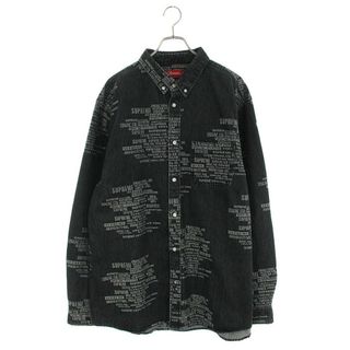 supreme デニムシャツ 黒 XL