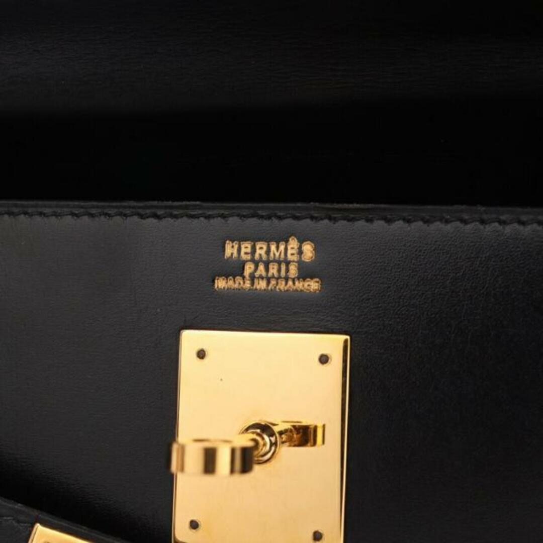 Hermes(エルメス)のケリー32 ハンドバッグ ボックスカーフ ブラック ゴールド金具 外縫い 2WAY ○U刻印 レディースのバッグ(ハンドバッグ)の商品写真