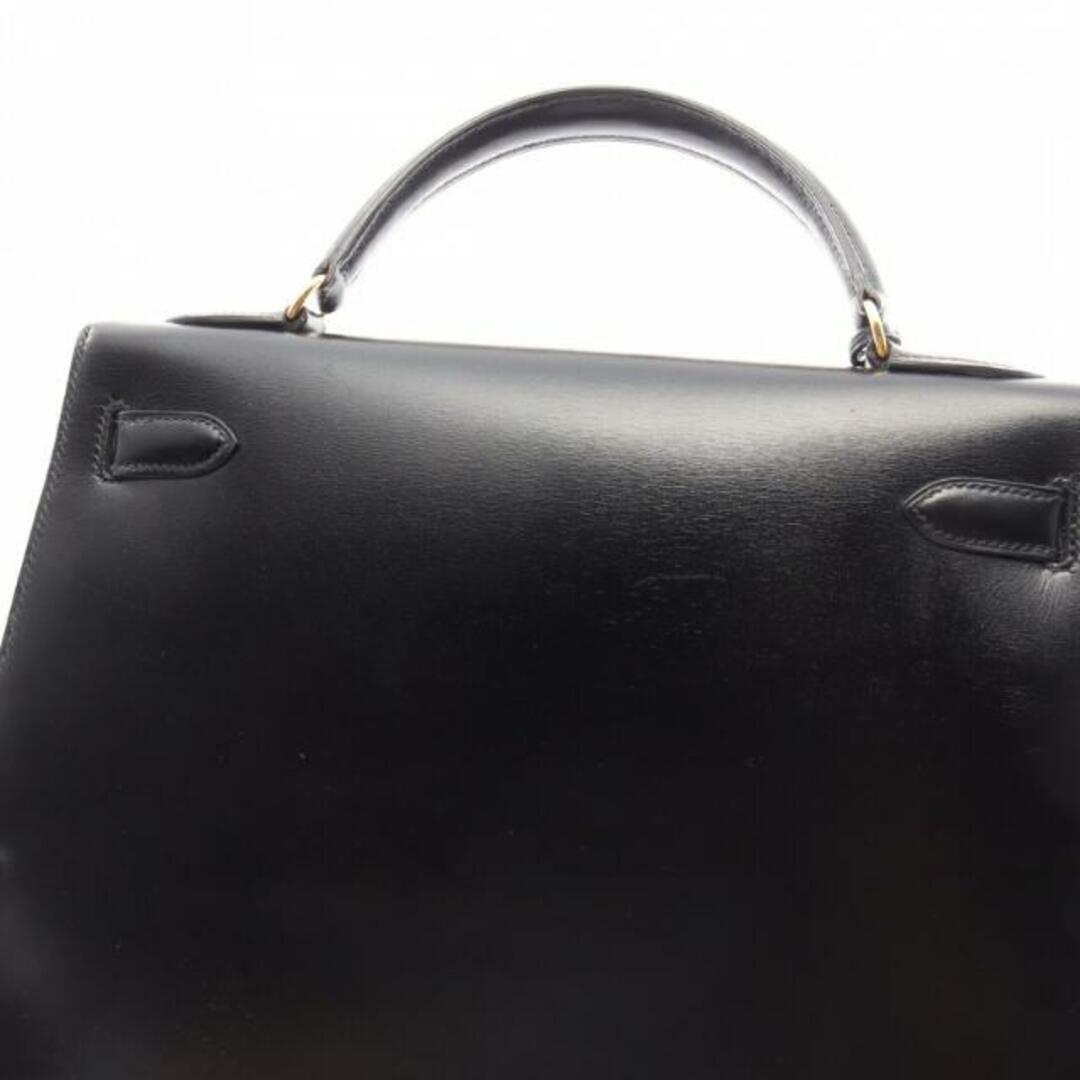Hermes(エルメス)のケリー32 ハンドバッグ ボックスカーフ ブラック ゴールド金具 外縫い 2WAY ○U刻印 レディースのバッグ(ハンドバッグ)の商品写真
