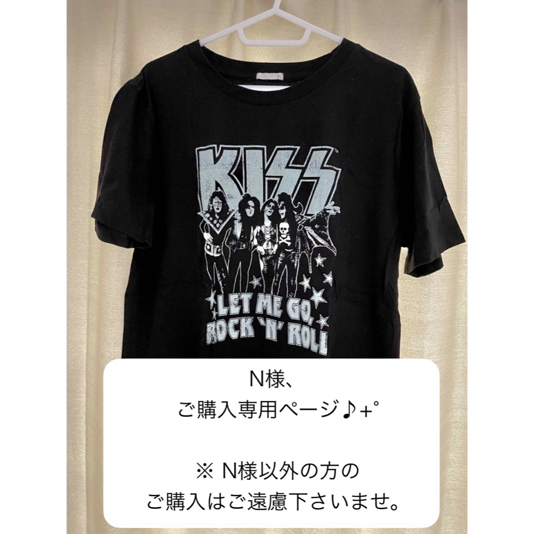 GU(ジーユー)の新品同様・GU・ジーユー・KISS・キッス・Ｔシャツ・ロック・バンド・半袖 レディースのトップス(Tシャツ(半袖/袖なし))の商品写真