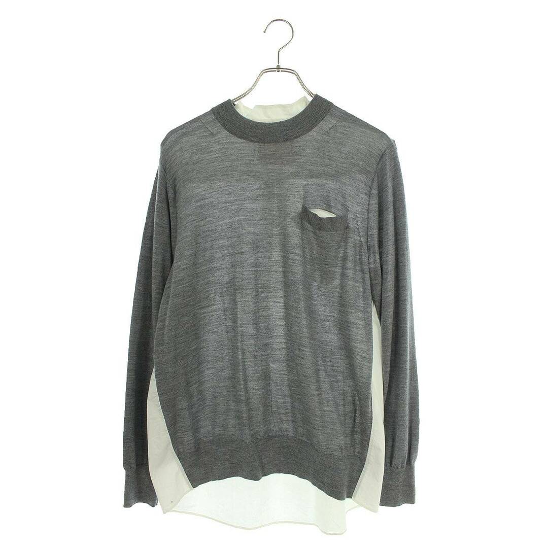 sacai(サカイ)のサカイ  SWITCHED PULLOVER SHIRTS SWEATER SCM-030 スイッチドプルオーバーシャツセーターニット メンズ 2 メンズのトップス(ニット/セーター)の商品写真