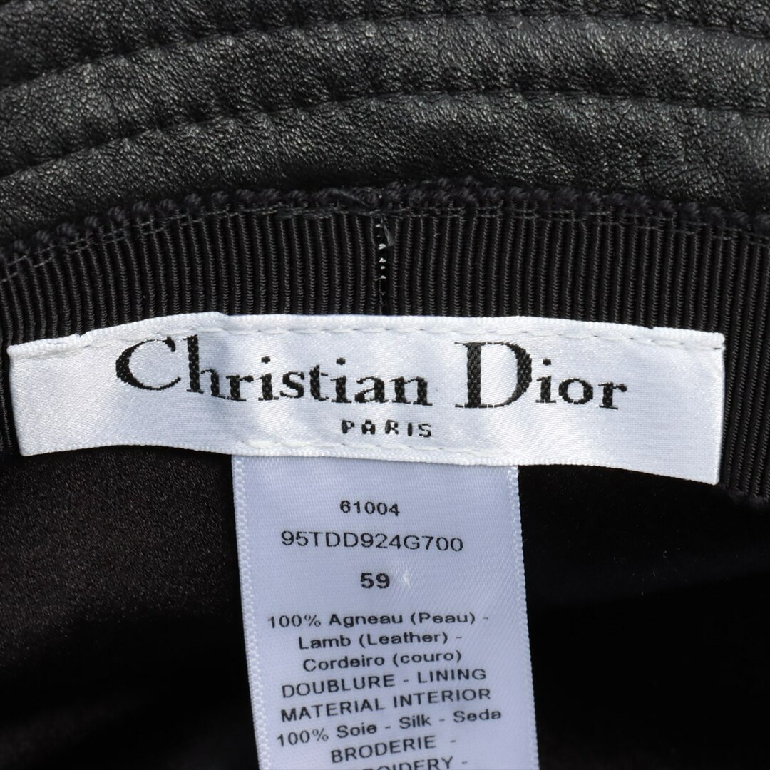 Dior(ディオール)のディオール  レザー 59 ブラック レディース ハット レディースの帽子(ハット)の商品写真