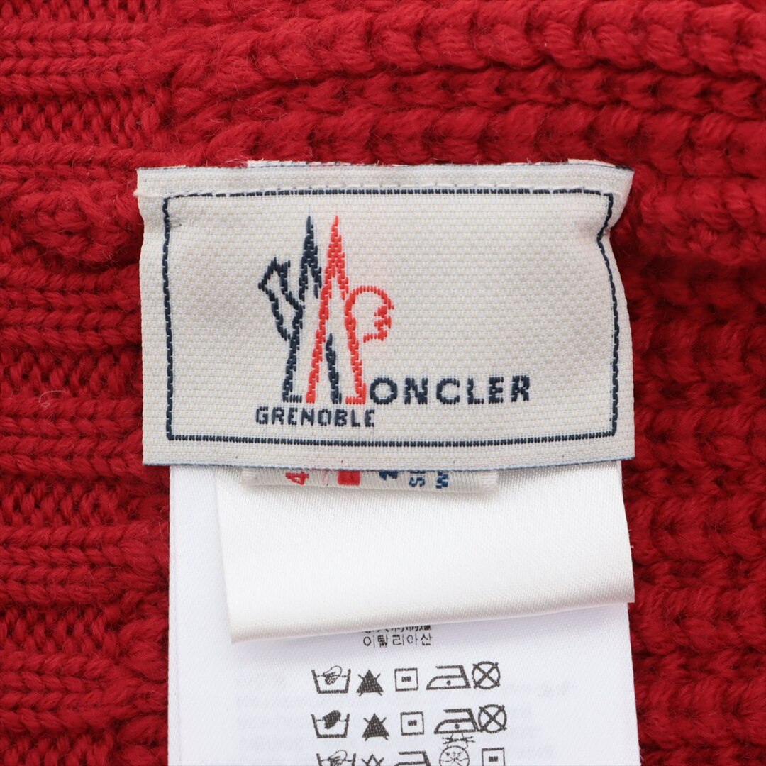 MONCLER(モンクレール)の極美品 モンクレール ロゴ ニット キャップ ビーニー 帽子 おしゃれ 人気 定番 レッド メンズ レディース TNT 1031-N18 メンズの帽子(ニット帽/ビーニー)の商品写真