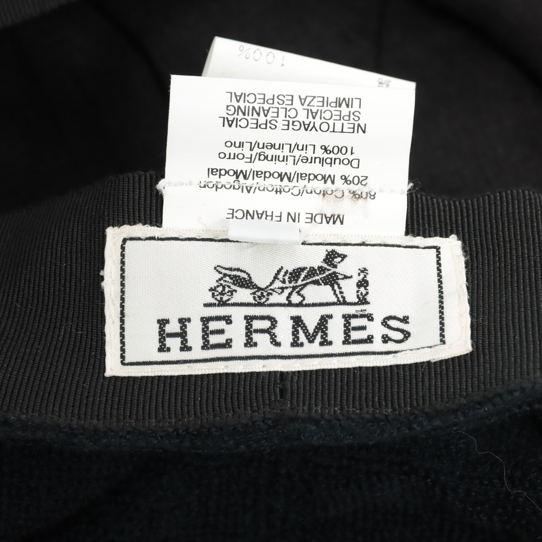 Hermes(エルメス)のエルメス  コットン×レーヨン  ブラック レディース キャップ レディースの帽子(キャップ)の商品写真