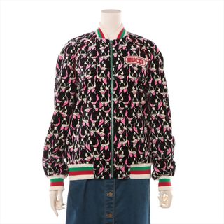 グッチ(Gucci)の極美品 グッチ 18AW シェリー ライン ボンバー ジャケット ブルゾン ベロア ブルドッグ ドッグ 犬 523673 36 レディース TNT 1031-N20(ブルゾン)