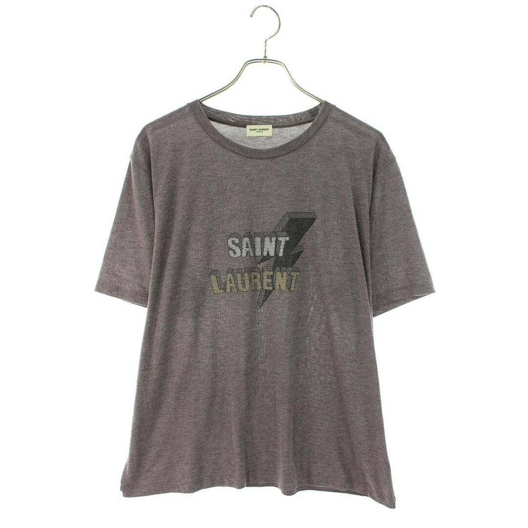 Saint Laurent(サンローラン)のサンローランパリ  500898 YB2LW サンダーボルトロゴプリントTシャツ メンズ L メンズのトップス(Tシャツ/カットソー(半袖/袖なし))の商品写真