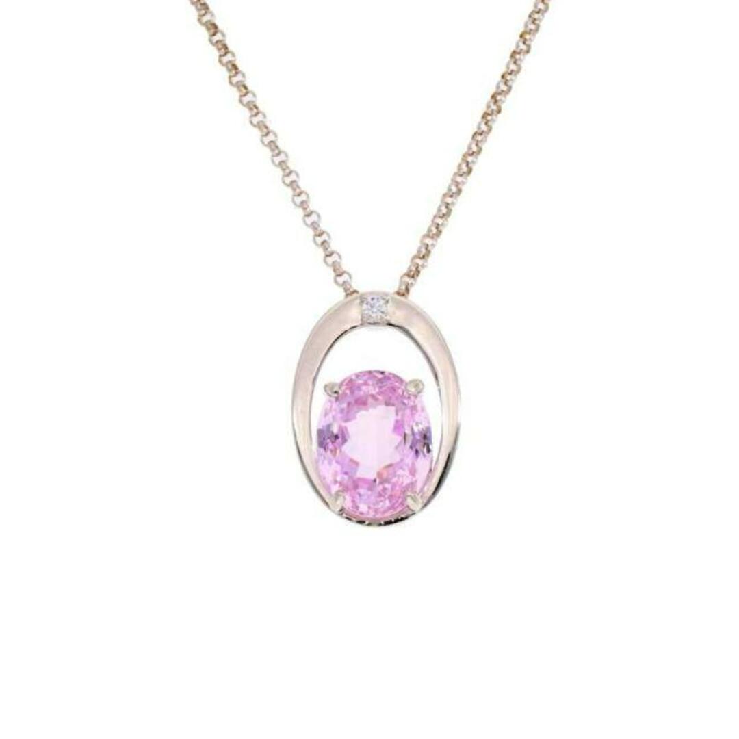 <br>K18WGクンツァイトダイヤネックレス11.50/D0.05ct/ネックレス/Aランク/59