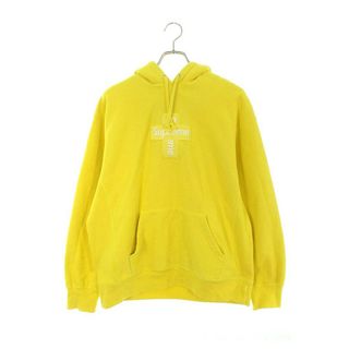 シュプリーム(Supreme)のシュプリーム  Cross Box Logo Hooded Sweatshirt クロスボックスロゴフーデッドスウェットシャツパーカー メンズ M(パーカー)