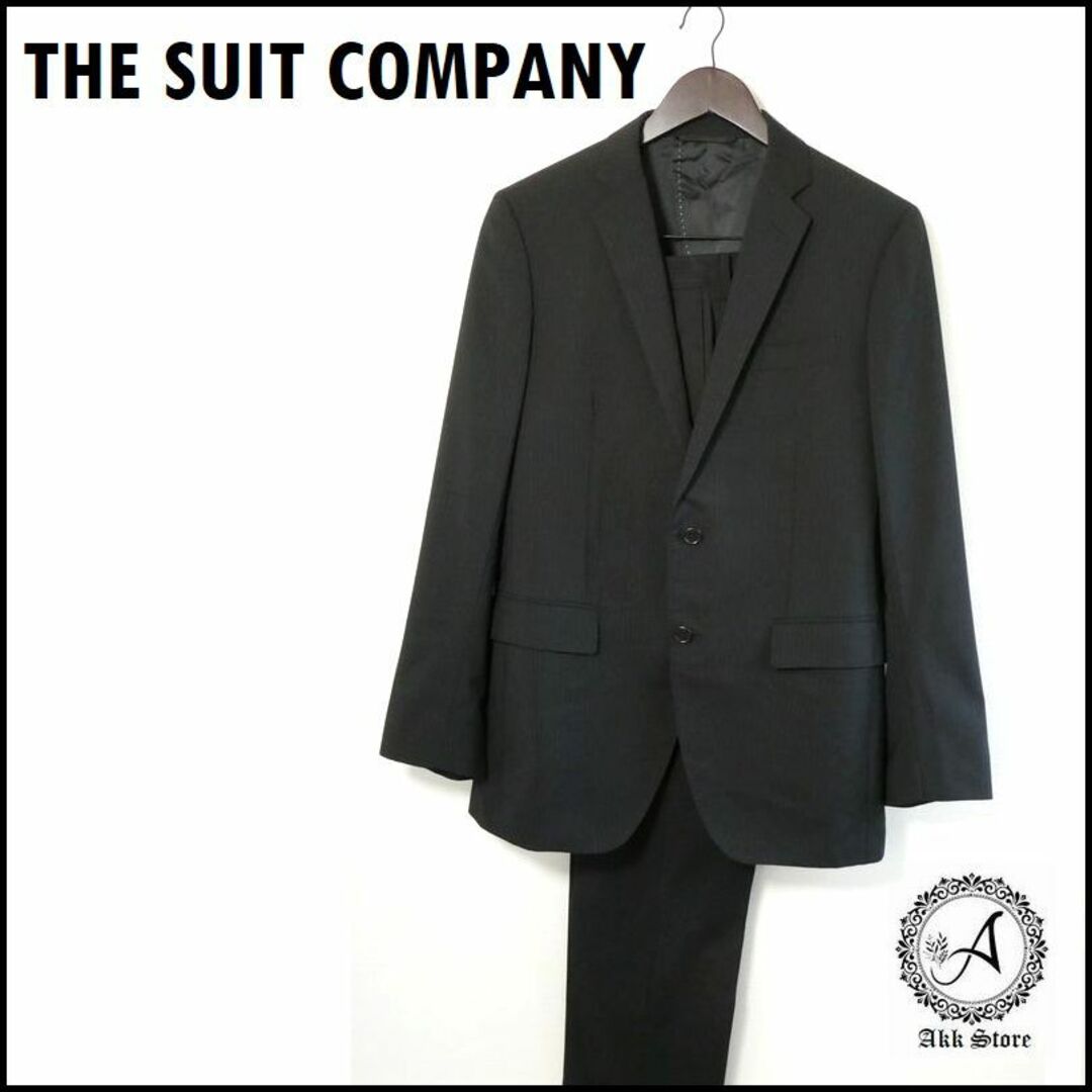 THE SUIT COMPANY メンズ スーツ セットアップ ストライプ 黒 | フリマアプリ ラクマ