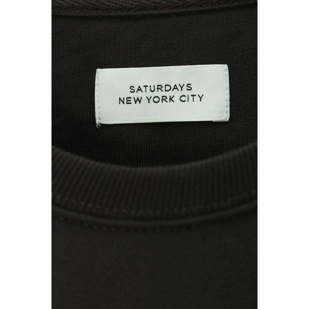 Saturdays NYC(サタデーズニューヨークシティ)のサタデーズニューヨークシティ ロゴ刺繍クルーネックスウェット メンズ L メンズのトップス(スウェット)の商品写真