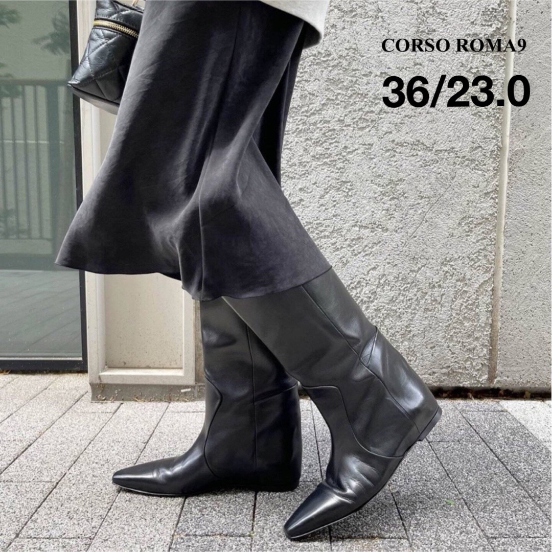 未使用】Spick&Span CORSO ROMA9 ロングブーツ 39-