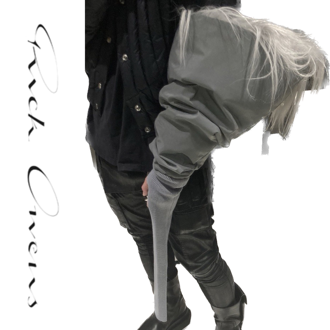 【極美品】Rick Owens 22FW 山羊毛ファー付ガントレットグローブ