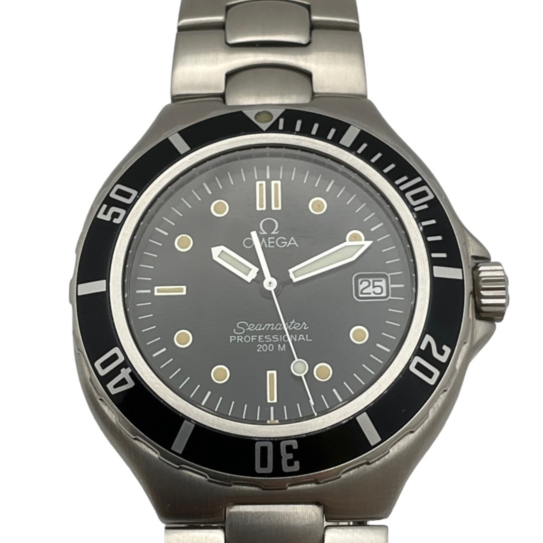 オメガ OMEGA シーマスター ブラック ステンレススチール レディース 腕時計