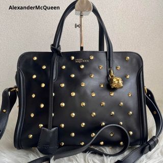 アレキサンダーマックイーン(Alexander McQueen)の美品 AlexanderMcQueen ショルダーバッグ　スカレザー (ハンドバッグ)