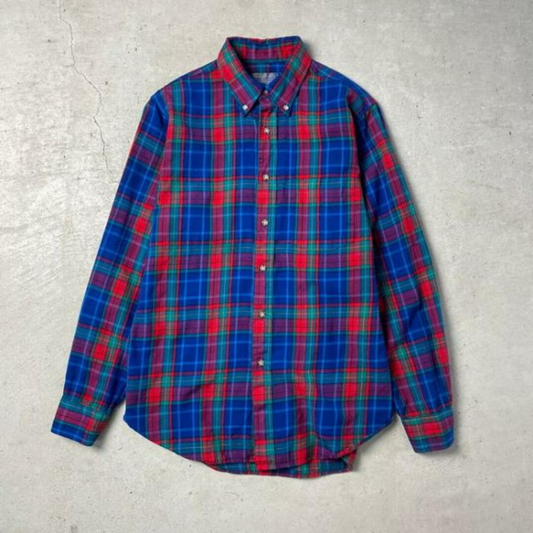 70年代 USA製 PENDLETON ペンドルトン チェックシャツ  ウールシャツ メンズMトップス