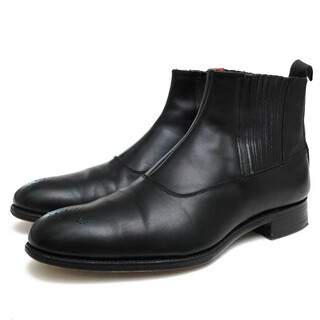グレンソン／GRENSON サイドゴアブーツ シューズ 靴 メンズ 男性 男性用レザー 革 本革 ブラック 黒  34247 プレーントゥ レザーソール グッドイヤーウェルト製法(ブーツ)
